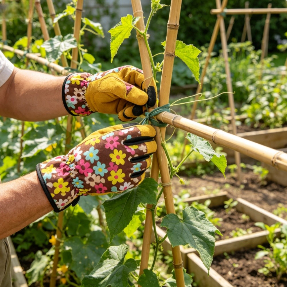 Garden Gloves - قفازات حماية للحدائق بدون أصابع، مصممة