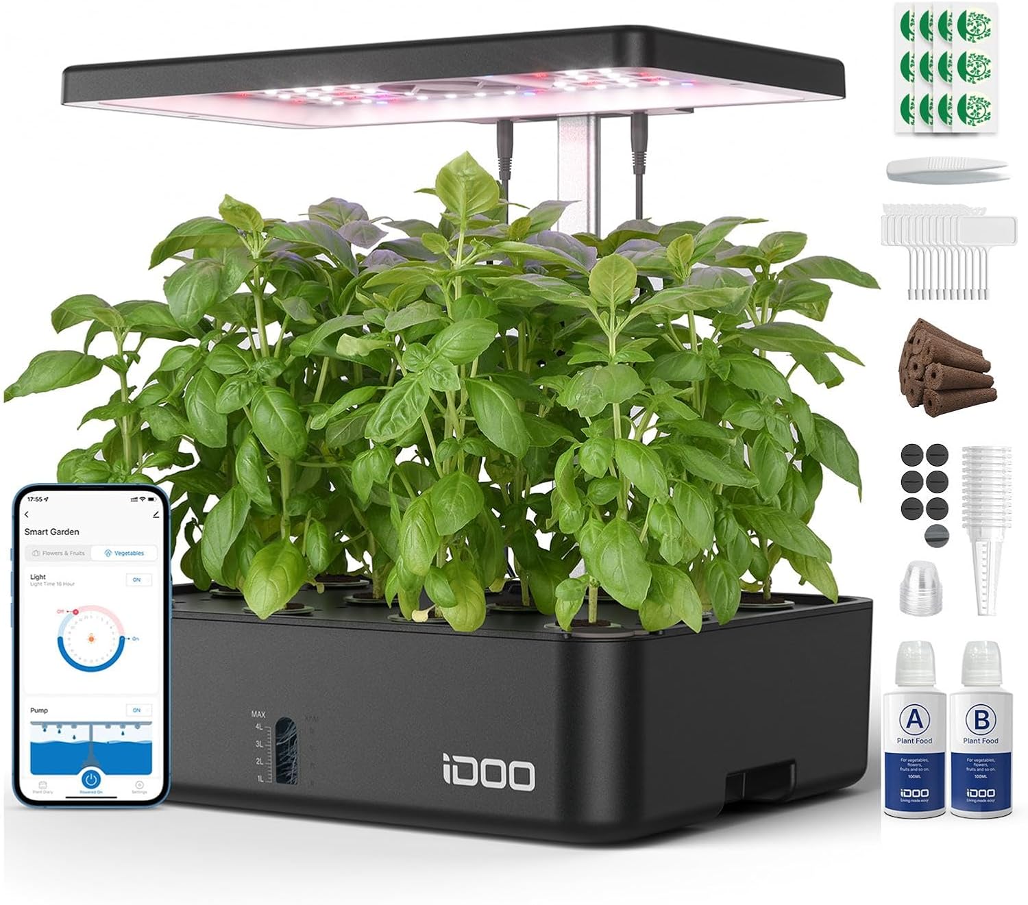 Indoor Herb Garden - نظام زراعة مائية بـ 12 وحدة
