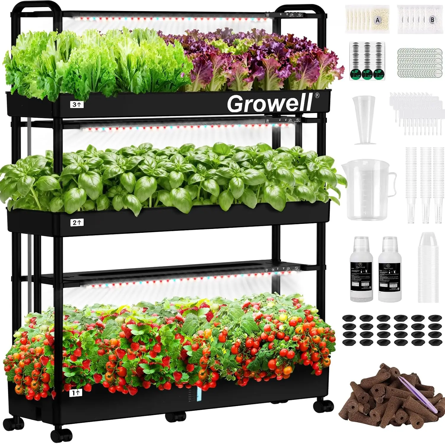 Indoor Herb Garden - نظام زراعة مائية كبير، طقم حديقة