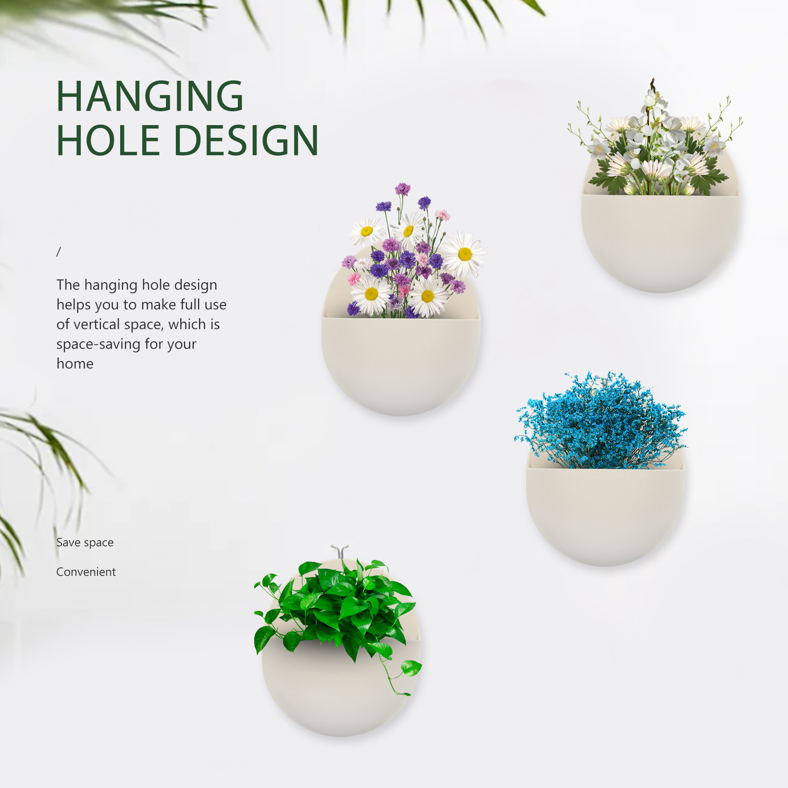 4 قطع من أوعية الزهور البلاستي - مراجعة Vertical Planter وسعره